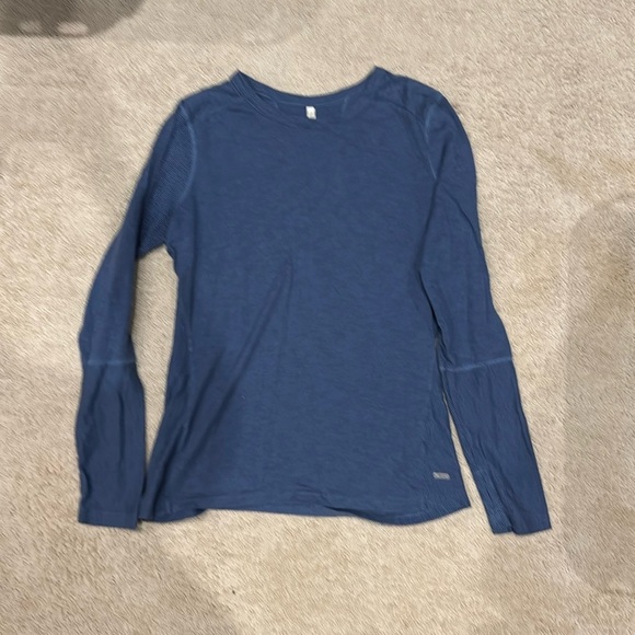 Mountain Khaki blue striped long sleeve women’s t-shirt size medium - Picture 1 of 5